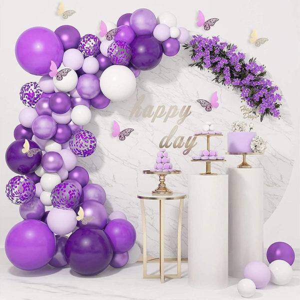 Purple Balloon Garland