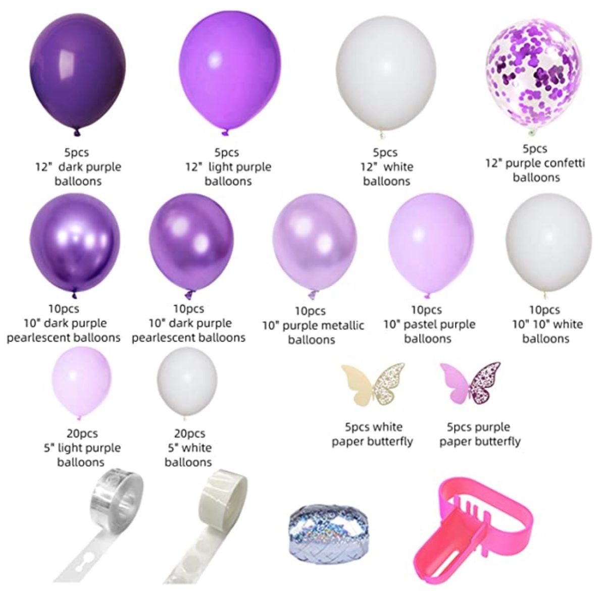 purple balloon arch