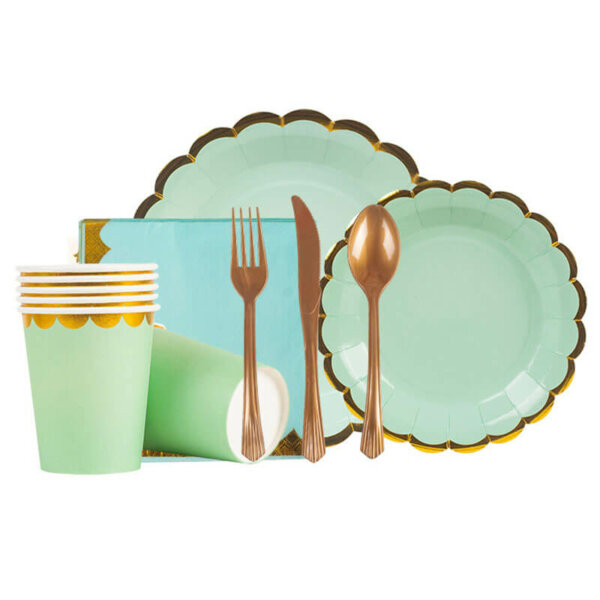Pastel Green Party Tableware