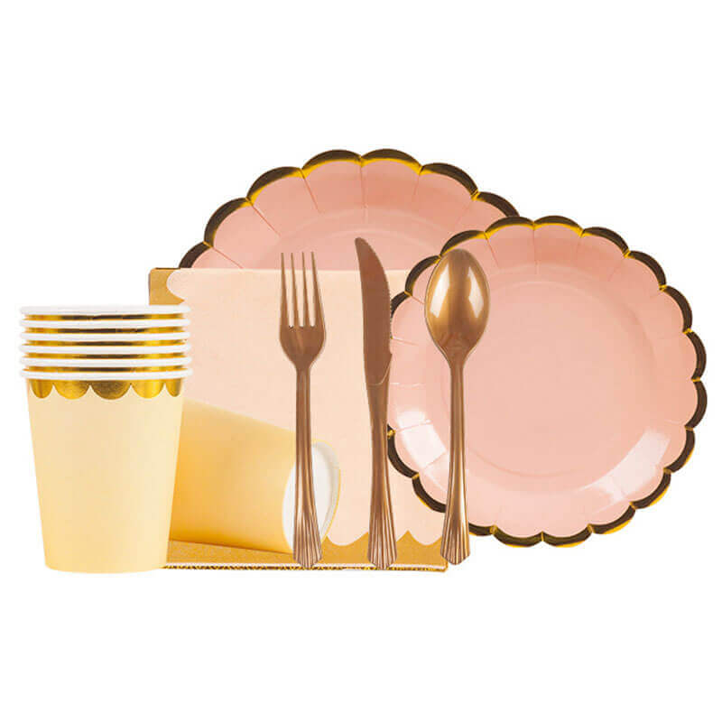 Pastel Pink Party Tableware
