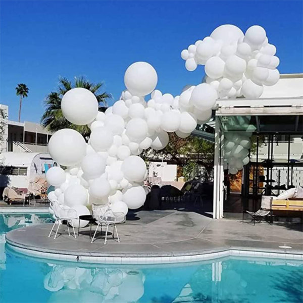 wedding white balloon garland