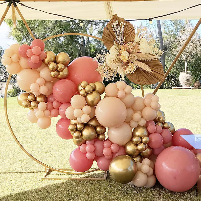 baby shower pink balloon garland