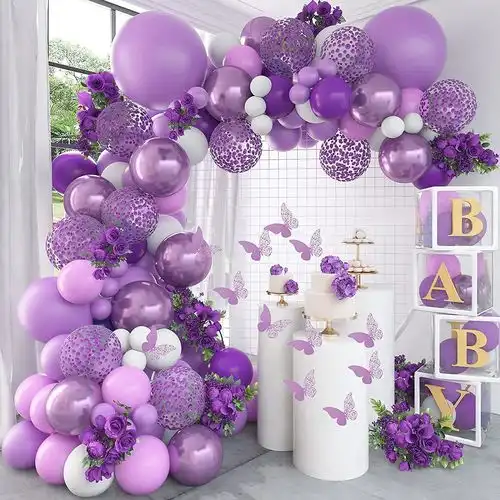 Purple Balloon Garland