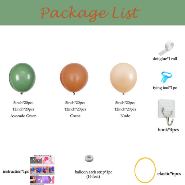 package list of safari baby shower balloon garland