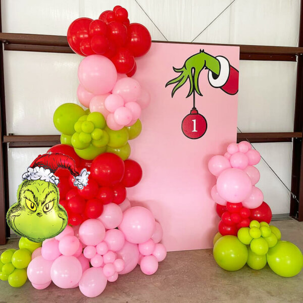 Grinch christmas balloons decoration
