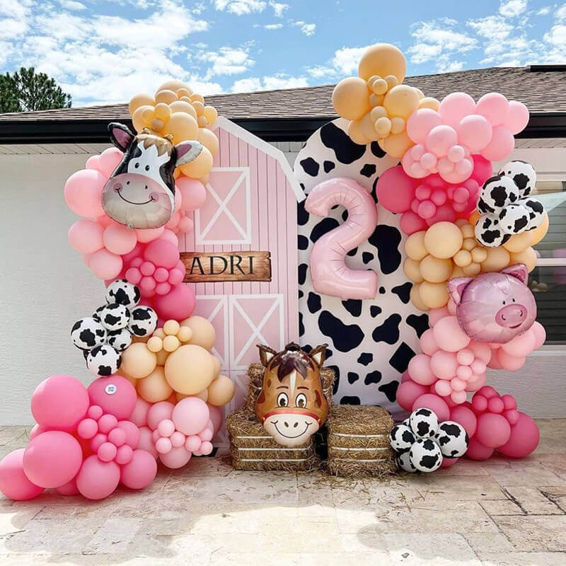 Pink Farm Balloon Garland