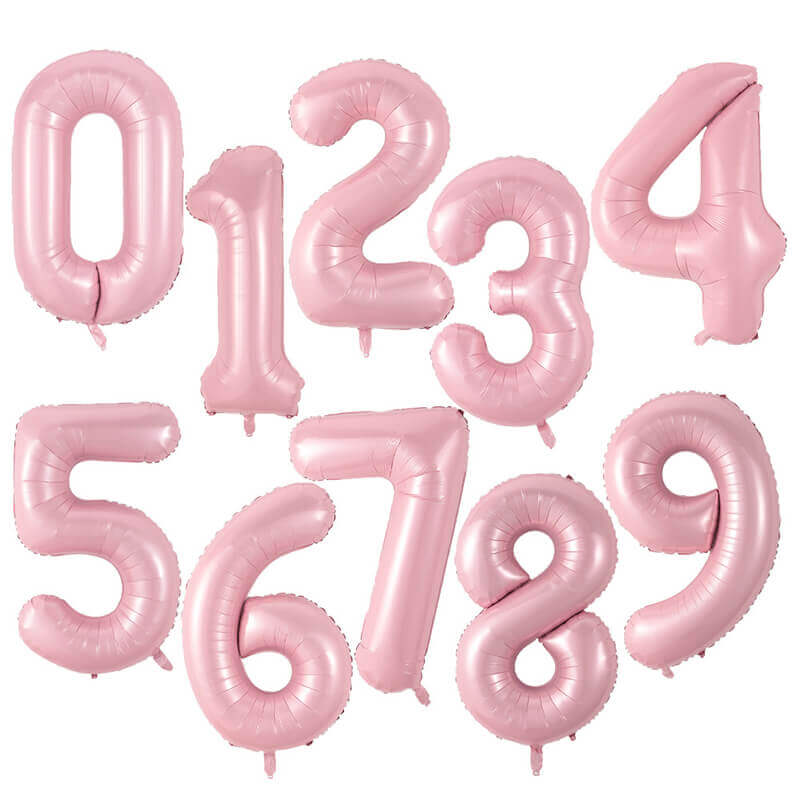 pink number balloons display