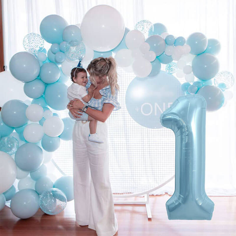 40inch blue balloon number