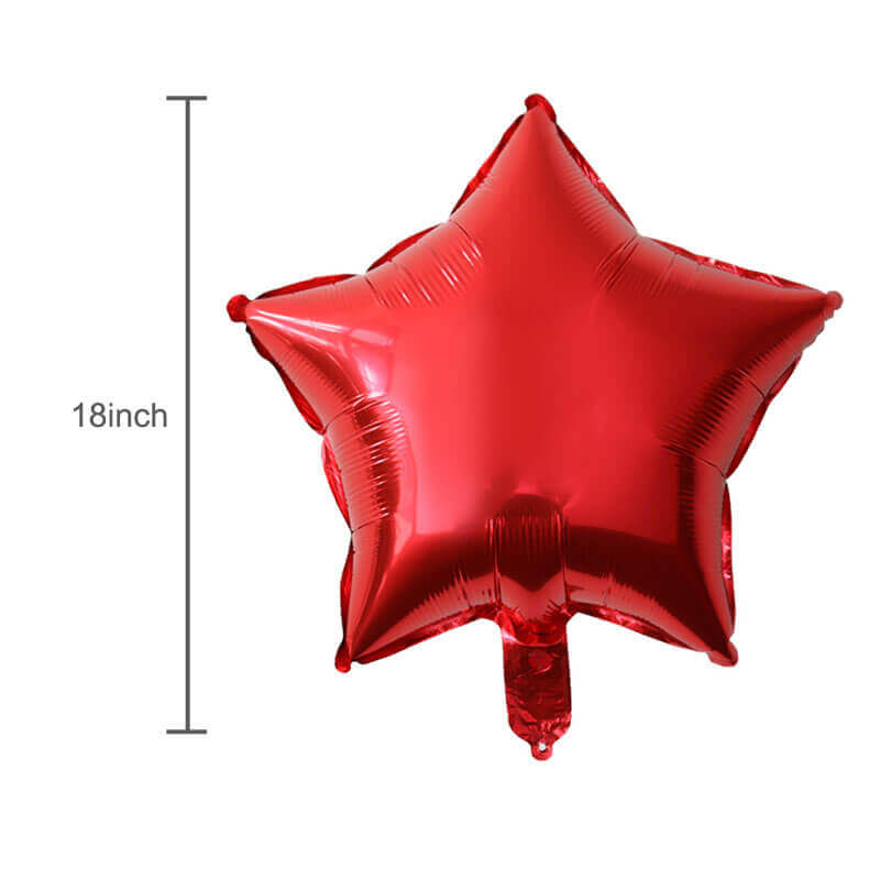 red star balloons foil