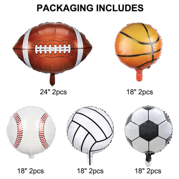 Sports Themed Foil Balloons
