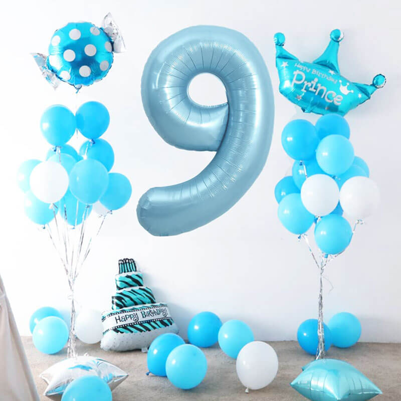 blue balloon number 9