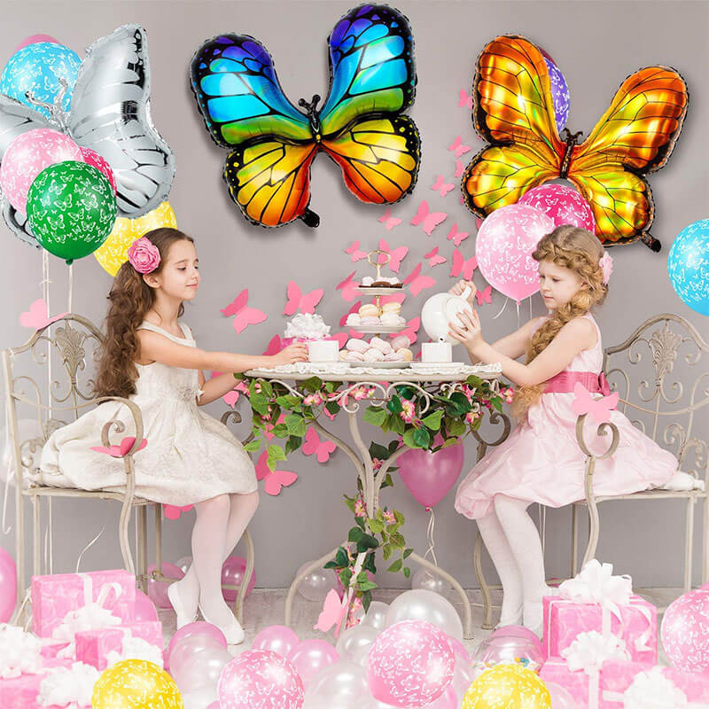 Butterfly Birthday Helium Mylar Balloons