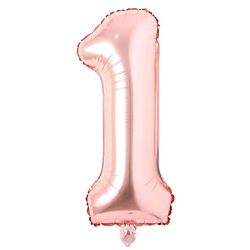 rose gold number 1 balloon