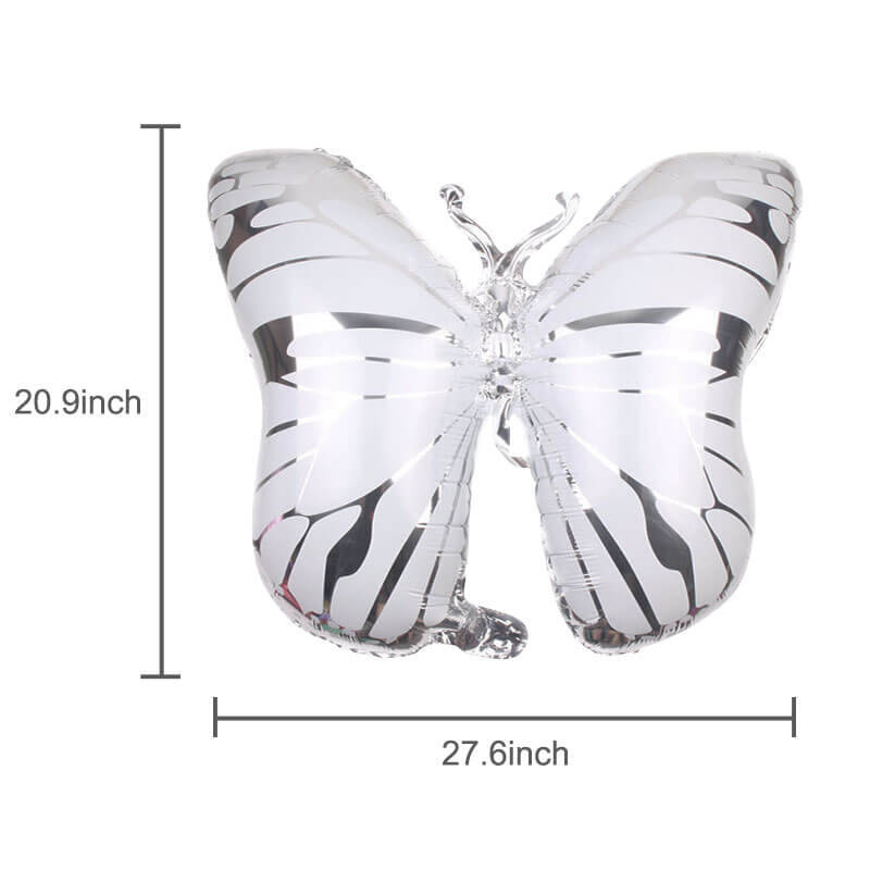 silver butterfly balloons