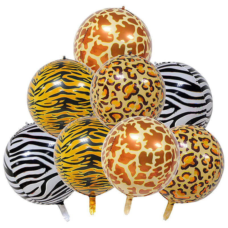 22 Inches Large Animal Print Foil Balloons 4D