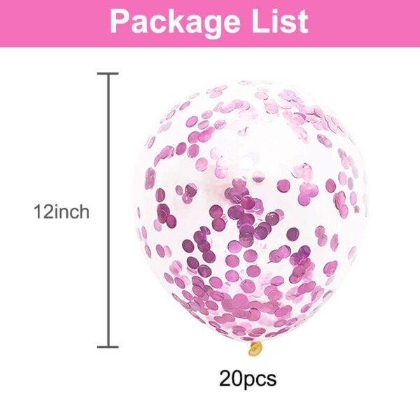 pink Confetti LaTeX Balloons