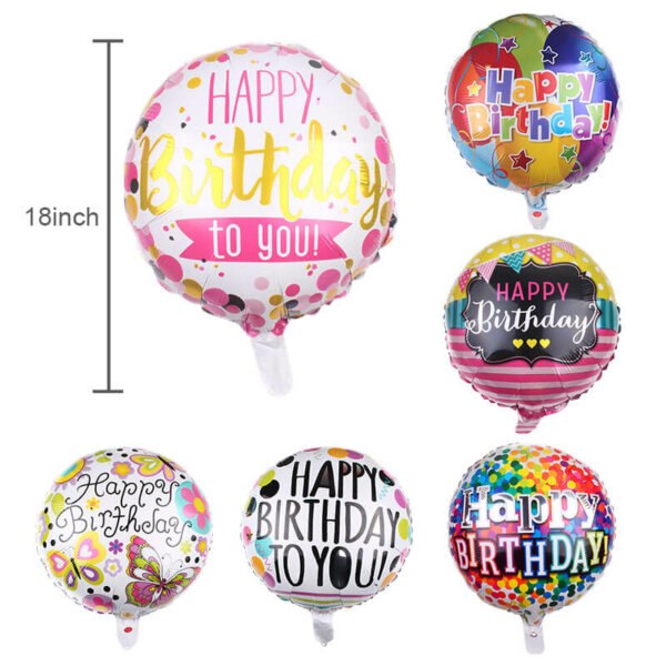 Happy Birthday Foil Mylar Helium Balloon