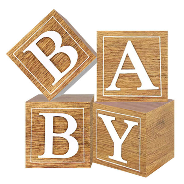 Wooden Baby Shower Boxes