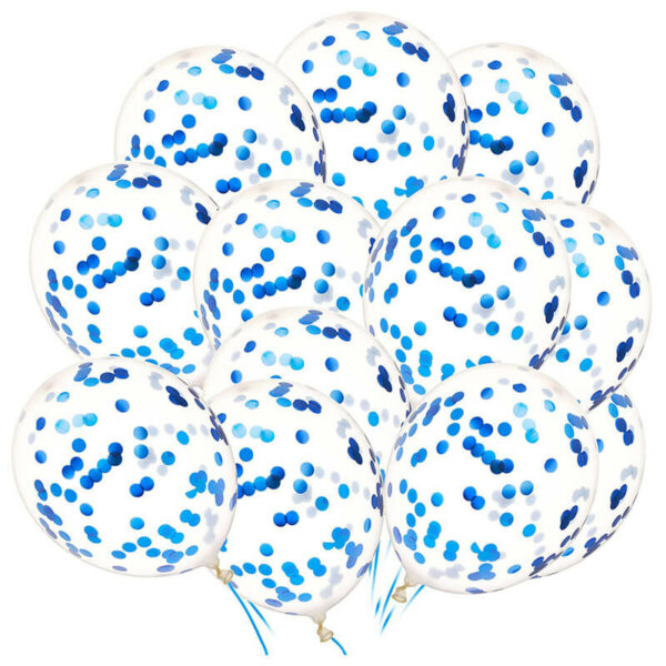 Blue Confetti Balloons