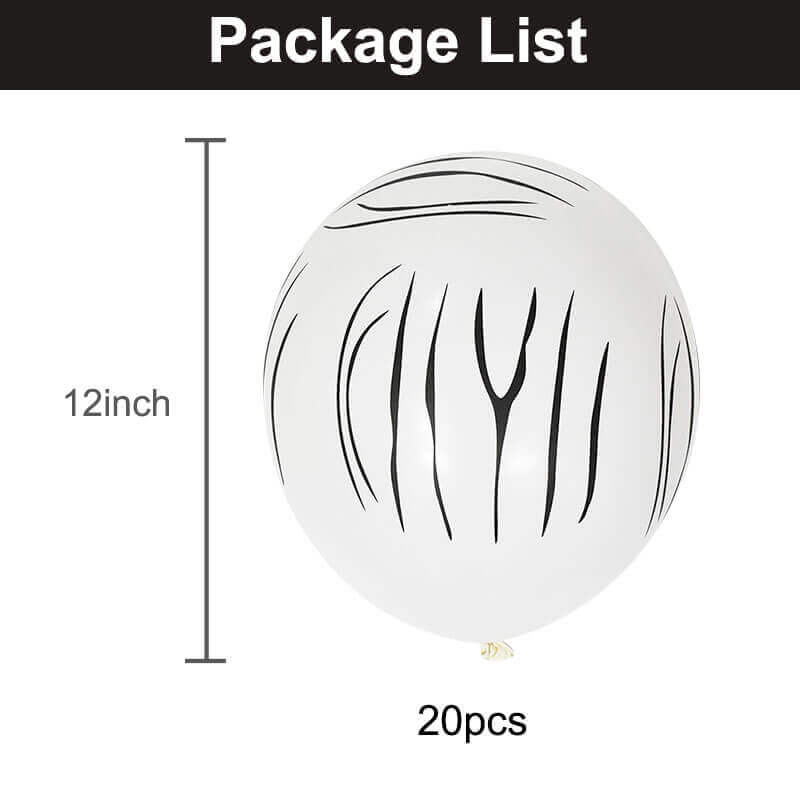 zebra print balloons