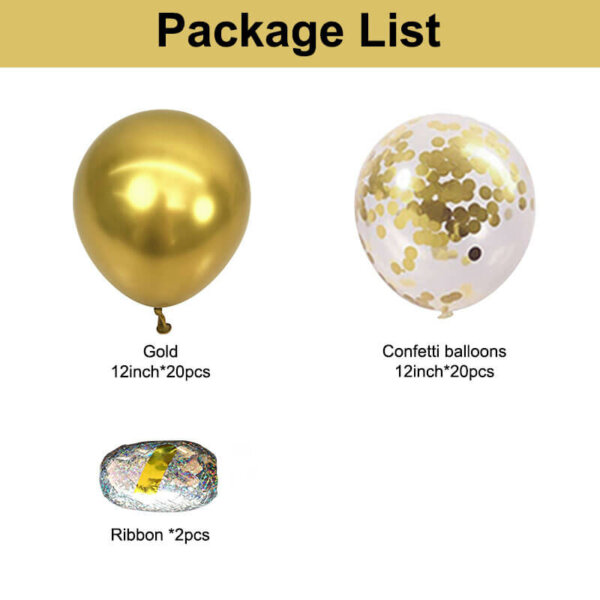 Latex Helium Chrome Gold Balloon
