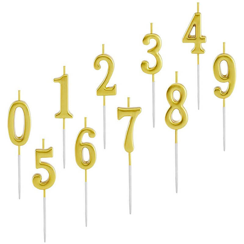 10-Pieces Numeral Birthday Candles