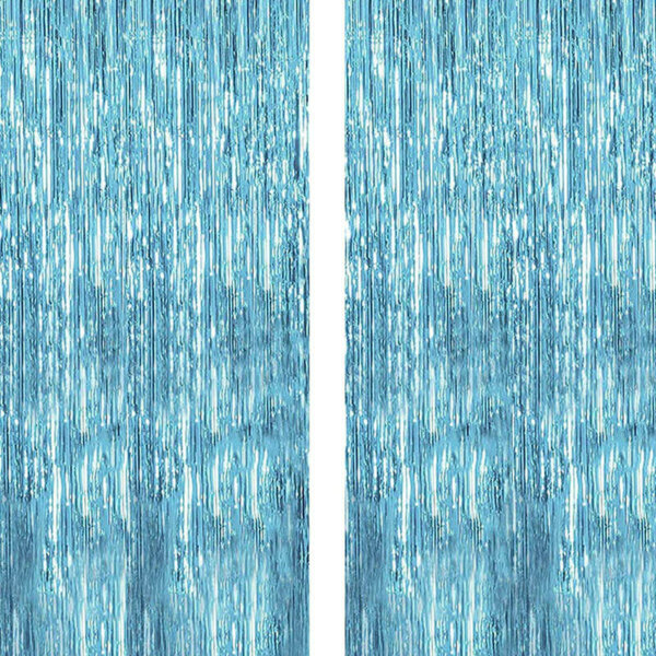 Light Blue Foil Curtain Tinsel