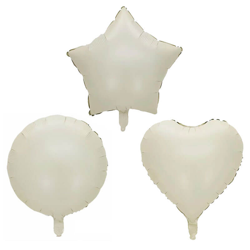 Cream Foil Balloons