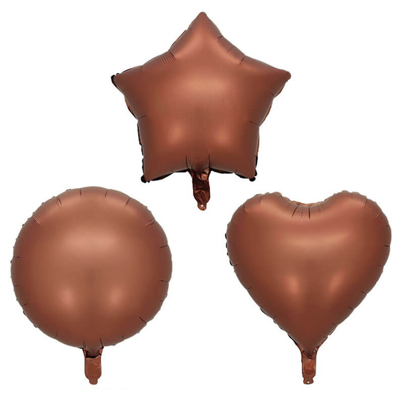 brown foil balloons