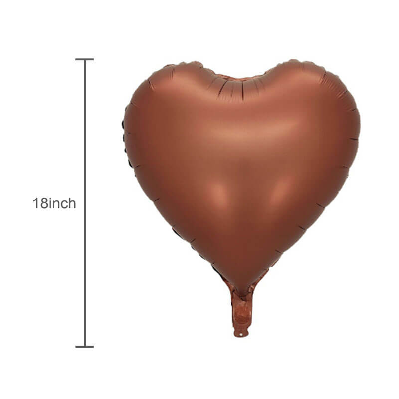 brown love shape balloons