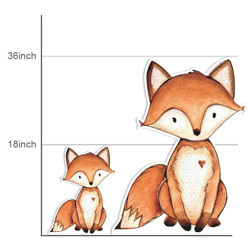 animal fox cardboard cutout