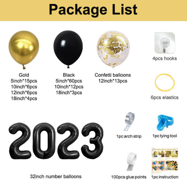 2023 number balloons