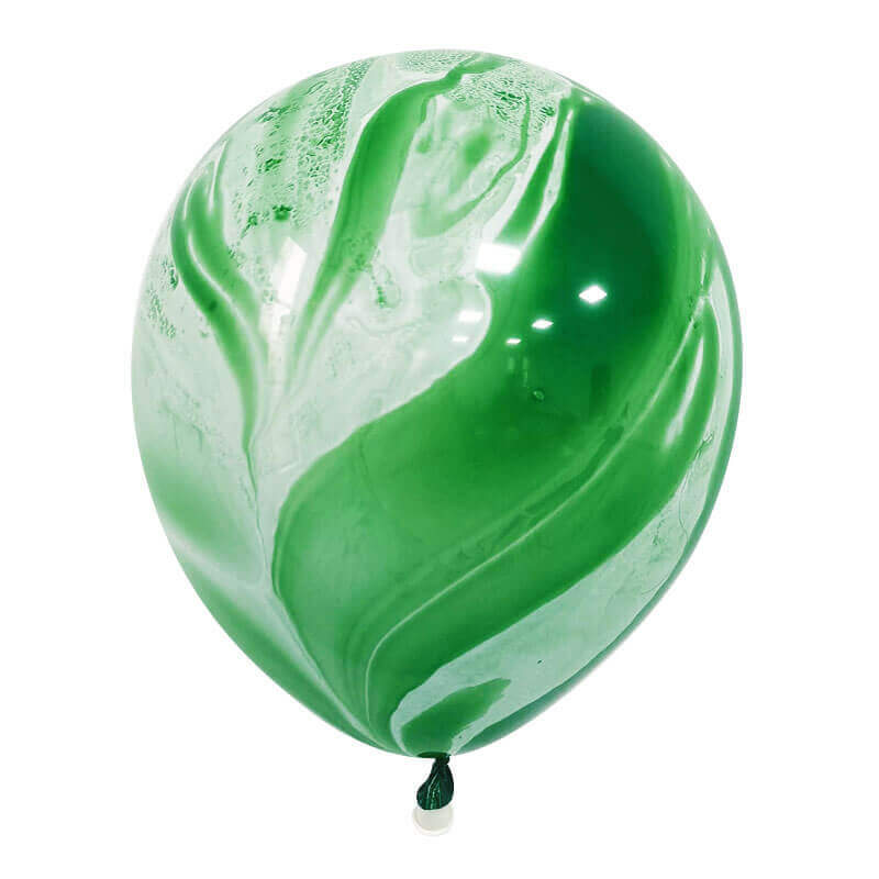 marble balloons green
