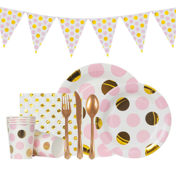 Pink Dot Party Dinnerware