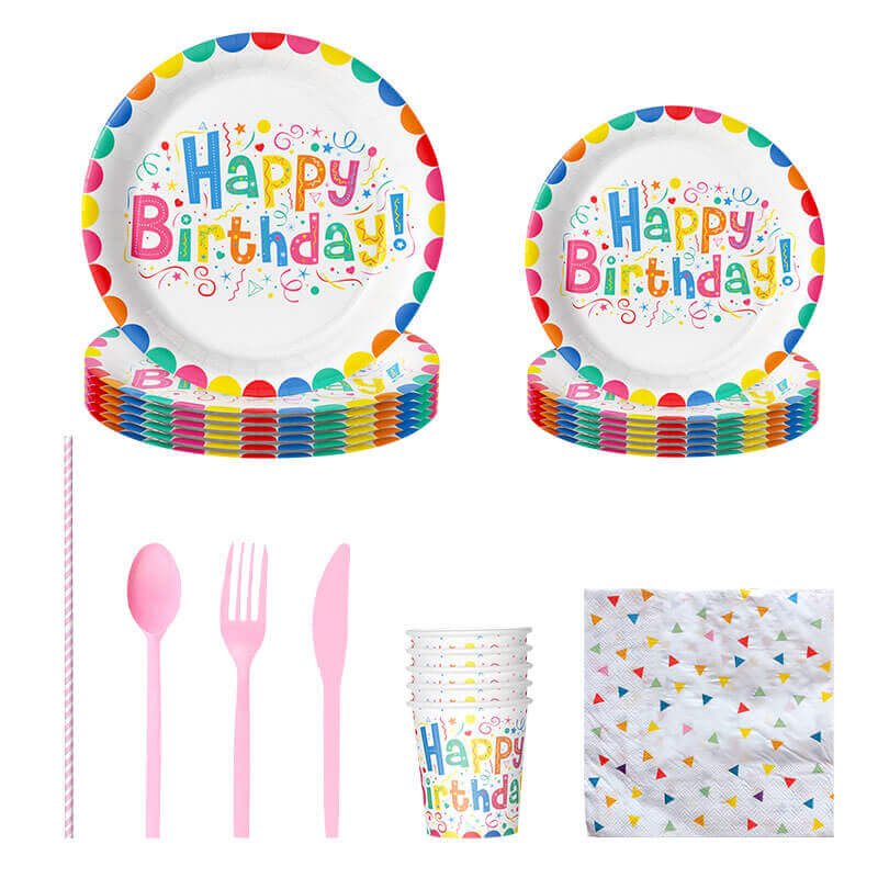 colorful Party Tableware