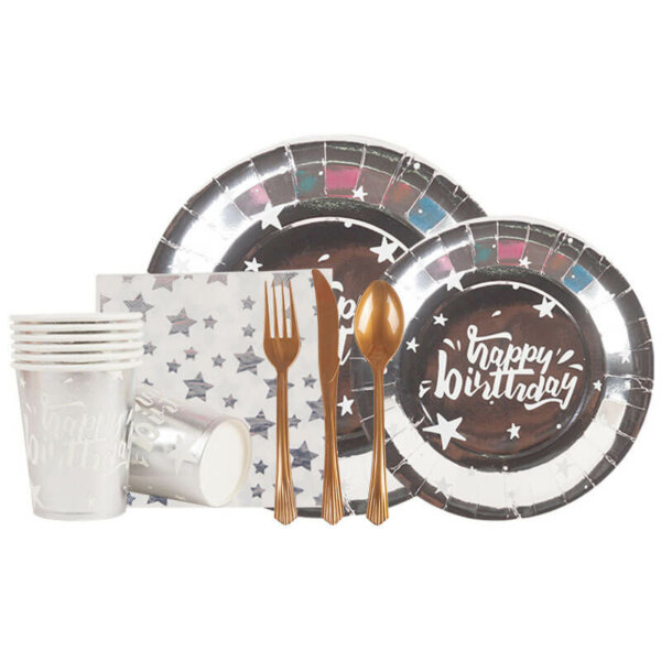 Silver Party Dinnerware
