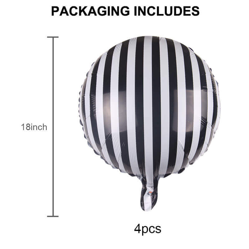 Black and White Striped Balloons