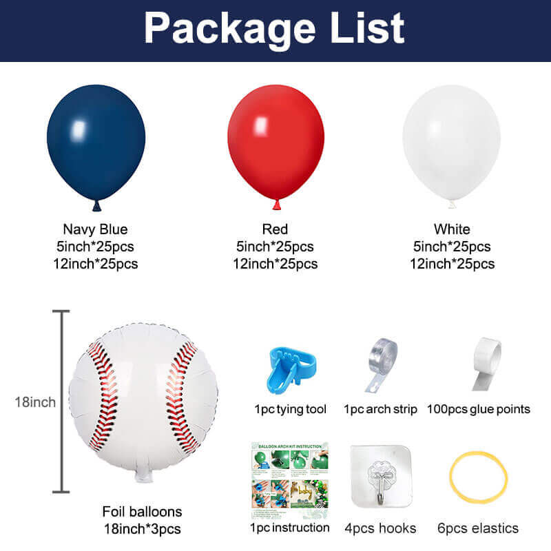 balloon arch kit baseball