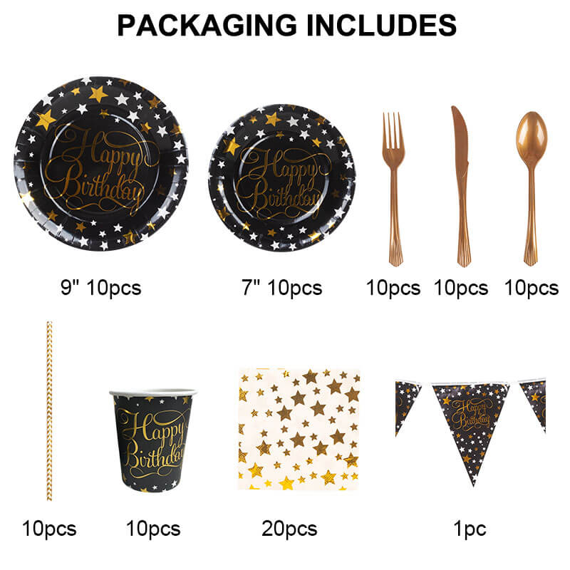 Gold Disposable Party Dinnerware
