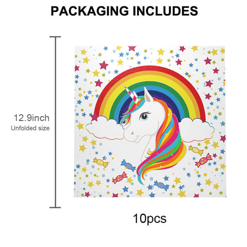 Rainbow Unicorn Party Dinnerware napkins