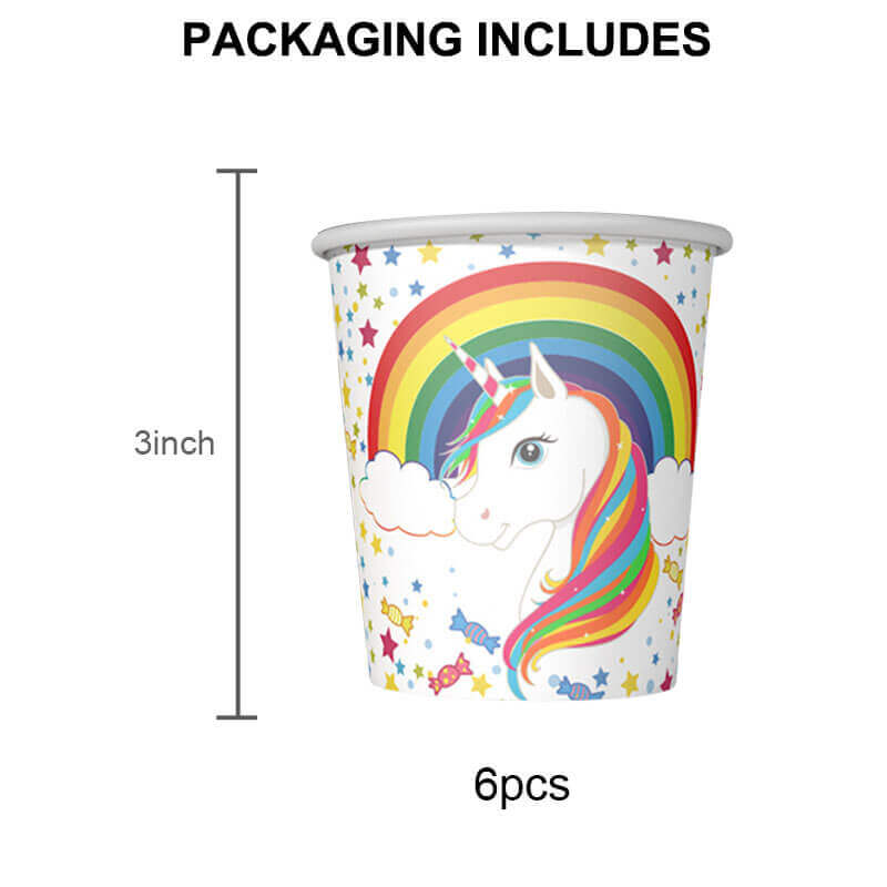 Rainbow Unicorn Party Dinnerware cups