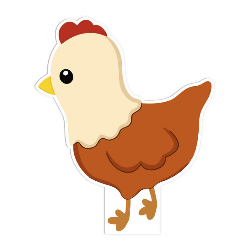 Chicken Animal board Cutout