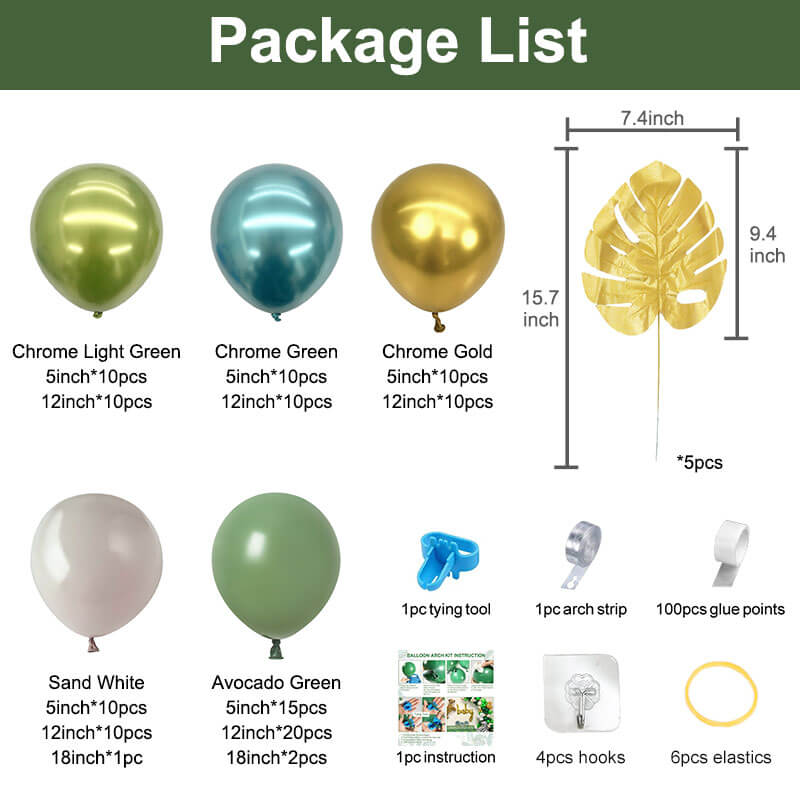 sage green balloon garland kit 1