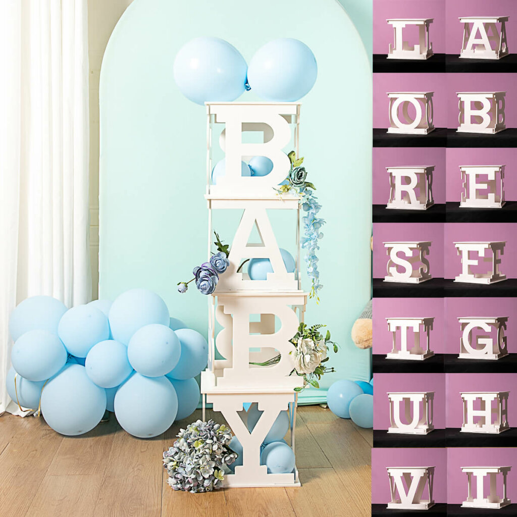 hollow balloon box letters