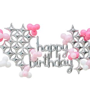 pink balloon birthday decoration